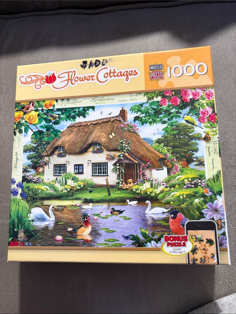 Flower Cottages 1000-Piece Jigsaw Puzzle - Multicolor